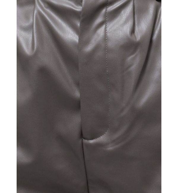 EMODA「フェイクレザーショートパンツ」|キュロット|