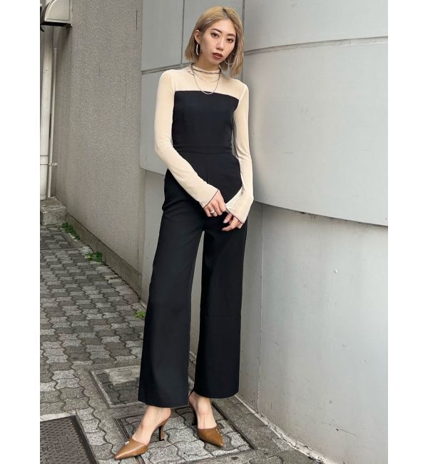 EMODA「シアー2トーンオールインワン」|オールインワン|ベージュ