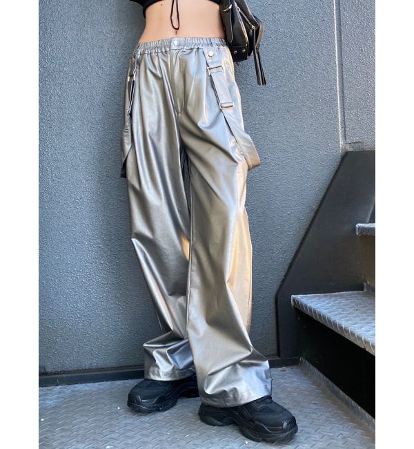 EMODA「ナイロンルーズサスペンダーパンツ」|その他|