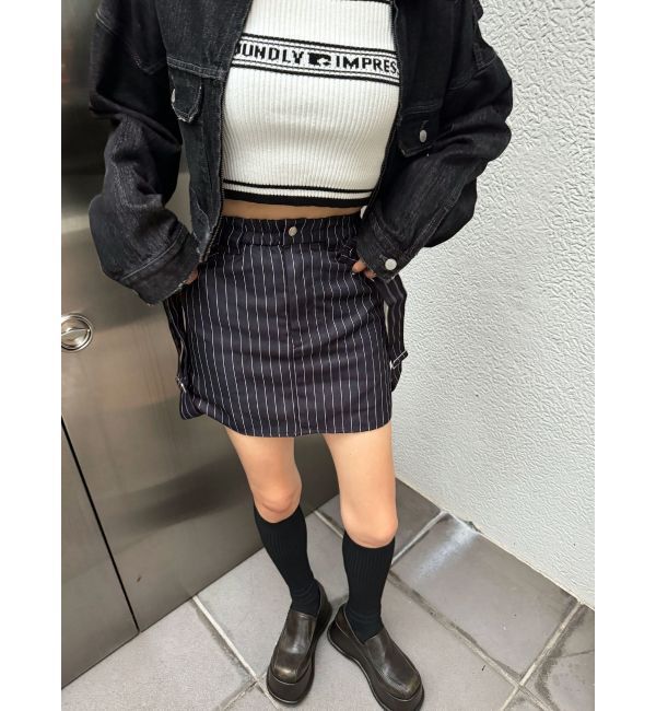 EMODA「ハングサスペンダーミニスカート」|スカート|