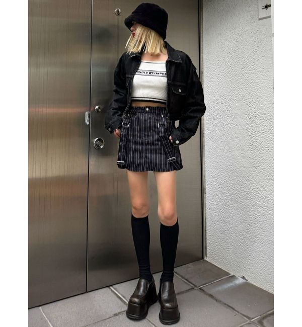 EMODA「ハングサスペンダーミニスカート」|スカート|