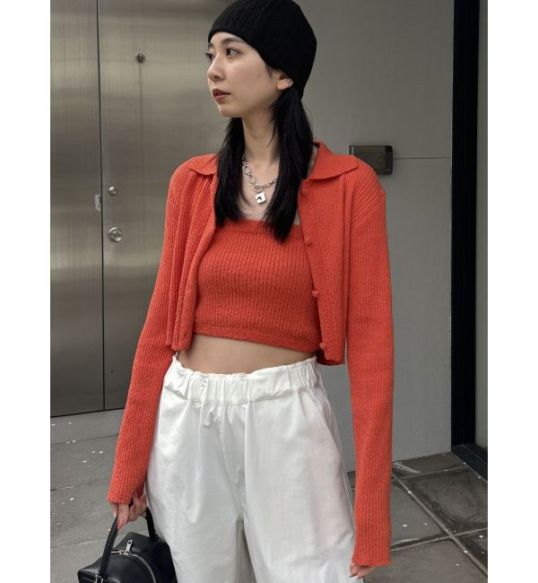 EMODA「ミニループベアセットニット」|ニット・セーター|オレンジ
