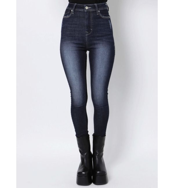 EMODA「セミウォッシュジャストウエストパギンス」|デニム|