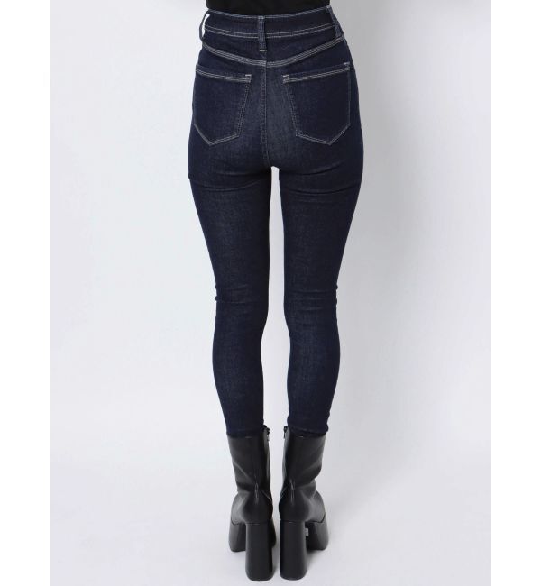 EMODA「セミウォッシュジャストウエストパギンス」|デニム|