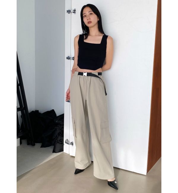 EMODA「ナイロンベルトタックパンツ」|その他|