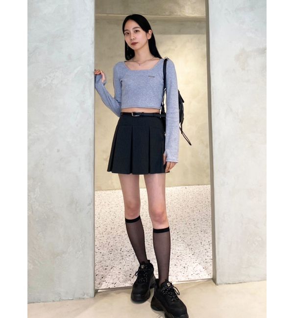 EMODA「プレートクロップトップ」|Tシャツ・カットソー|