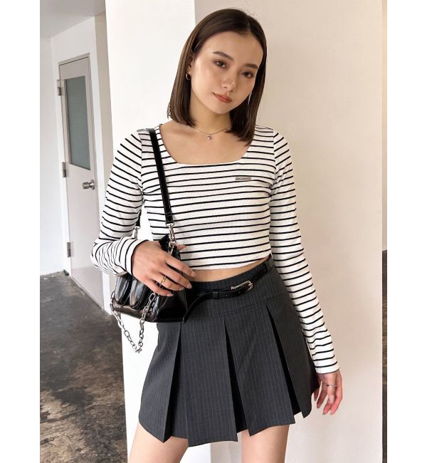 EMODA「プレートクロップトップ」|Tシャツ・カットソー|