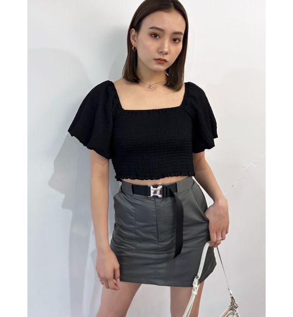 EMODA「ベルトボックスミニスカート」|スカート|