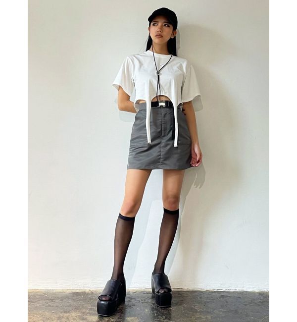 EMODA「ベルトボックスミニスカート」|スカート|