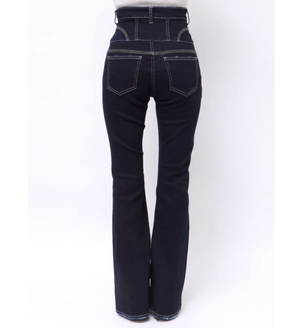 EMODA「スーパーハイウエストフレアパギンス」|デニム|