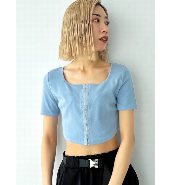 EMODA「ラウンドフックショートトップ」|Tシャツ・カットソー|