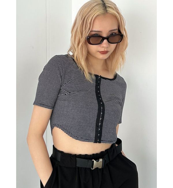 EMODA「ラウンドフックショートトップ」|Tシャツ・カットソー|