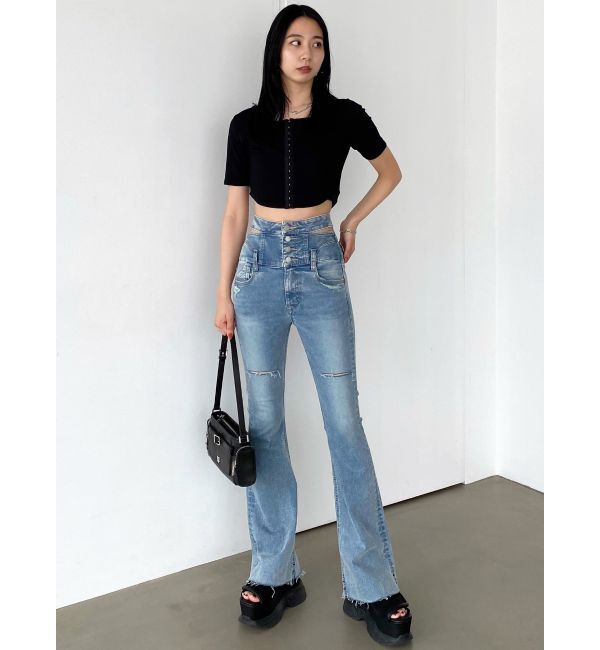 EMODA「ラウンドフックショートトップ」|Tシャツ・カットソー|