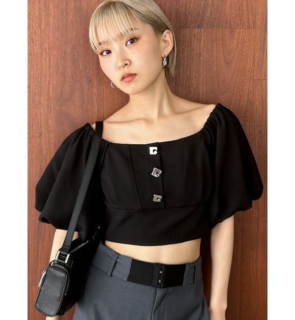 EMODA「ボックスEボタントップ」|シャツ・ブラウス|