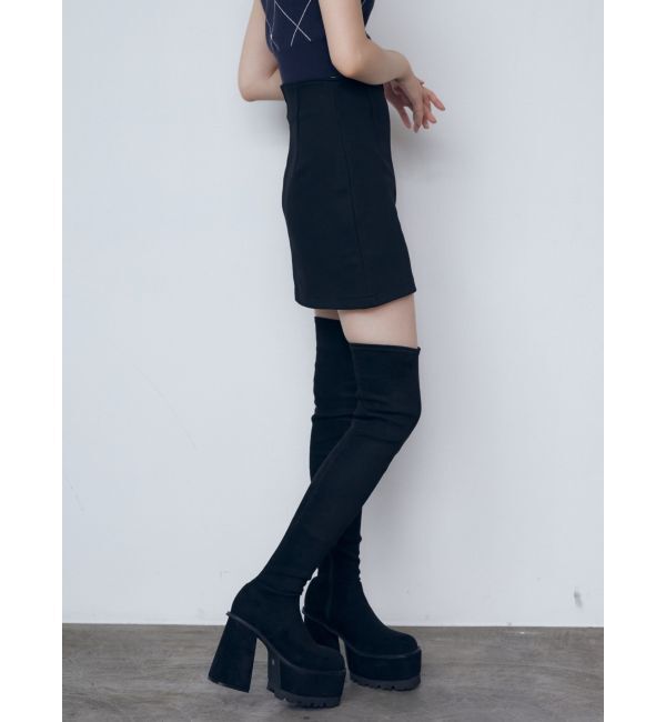 EMODA「スクエアフィットロングブーツ」|ロングブーツ|