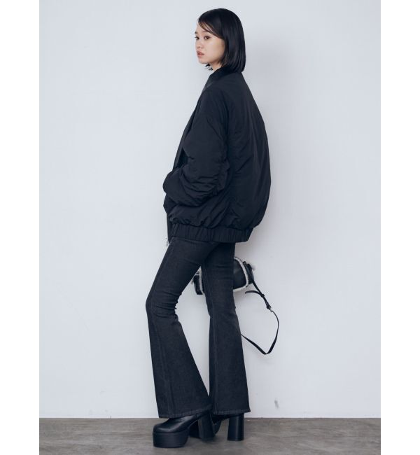 EMODA「バックレースアップハイウエストパギンス」|デニム|