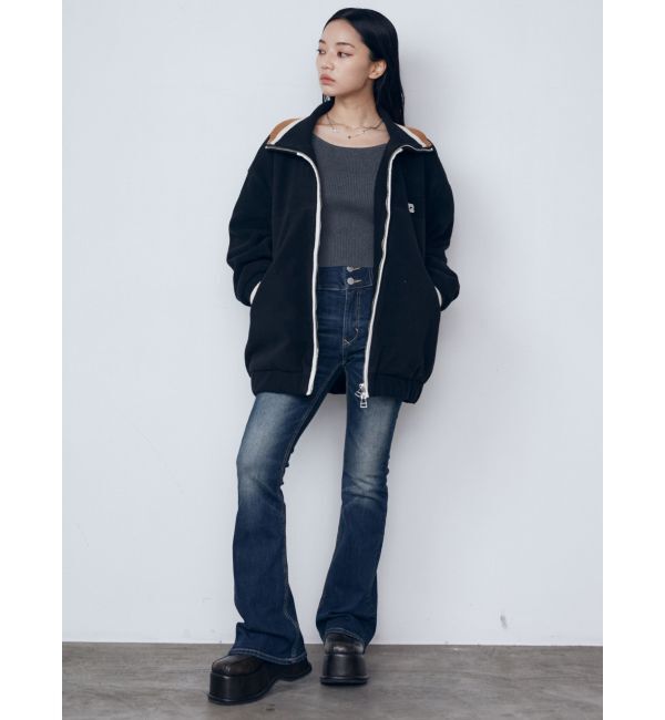 EMODA「バックレースアップハイウエストパギンス」|デニム|