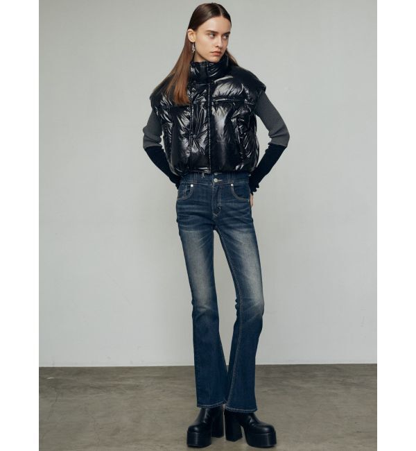 EMODA「バックレースアップハイウエストパギンス」|デニム|