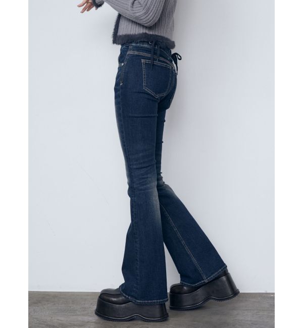 EMODA「バックレースアップハイウエストパギンス」|デニム|