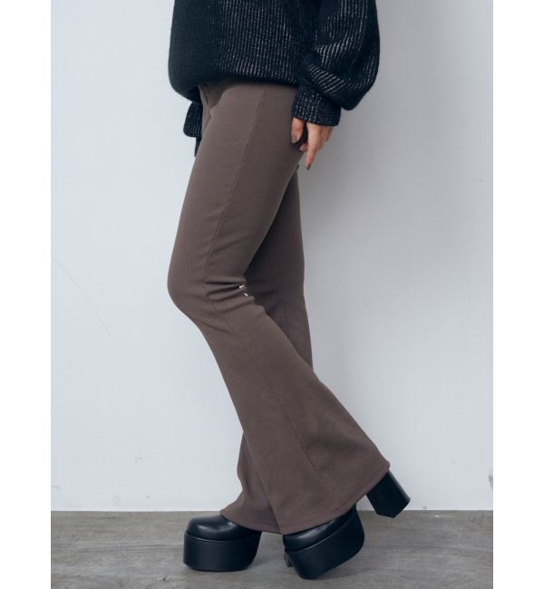EMODA「【WEB限定】ストレッチリブパンツ」|その他|ブラウン