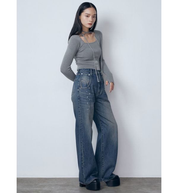 EMODA「スパークビジュールーズジーンズ」|デニム|