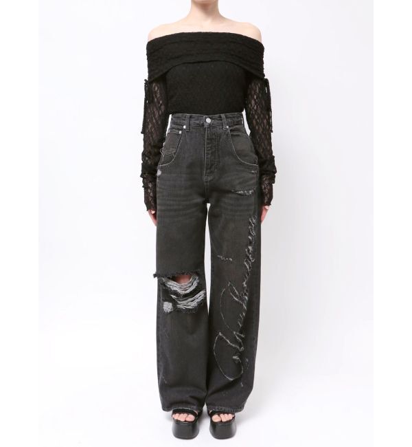 EMODA「リップスマークルーズジーンズ」|デニム|