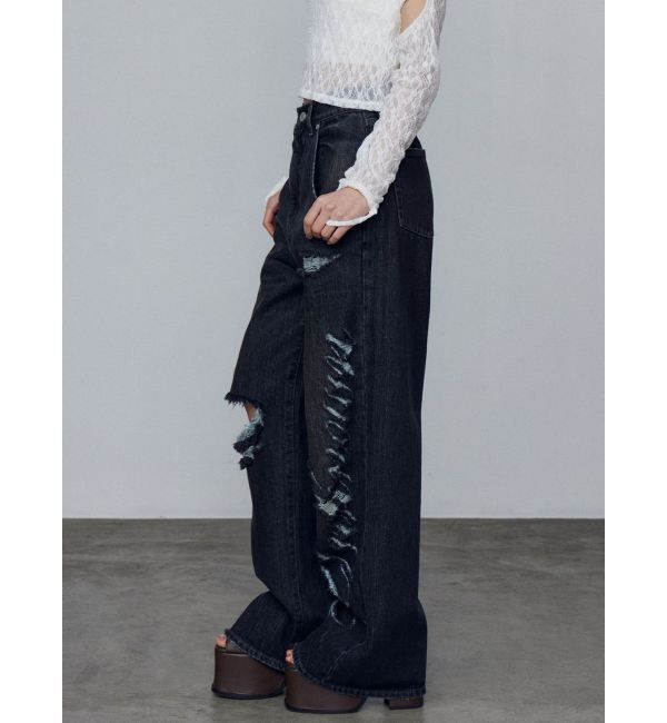 EMODA「リップスマークルーズジーンズ」|デニム|