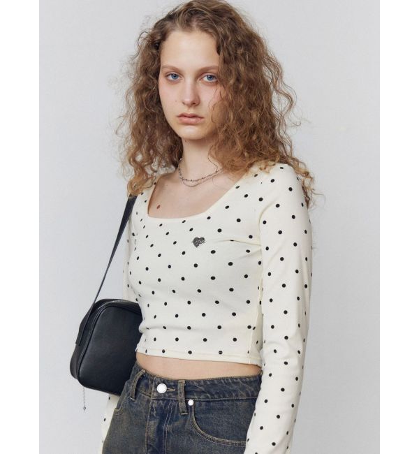 EMODA「クロスクロップフィットトップ」|Tシャツ・カットソー|