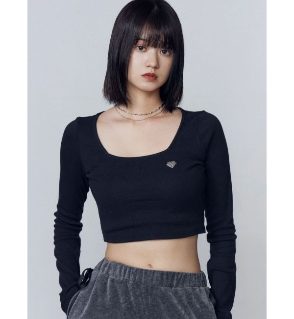 EMODA「クロスクロップフィットトップ」|Tシャツ・カットソー|