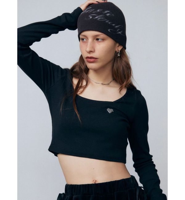 EMODA「クロスクロップフィットトップ」|Tシャツ・カットソー|