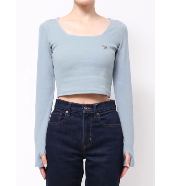 EMODA「クロスクロップフィットトップ」|Tシャツ・カットソー|