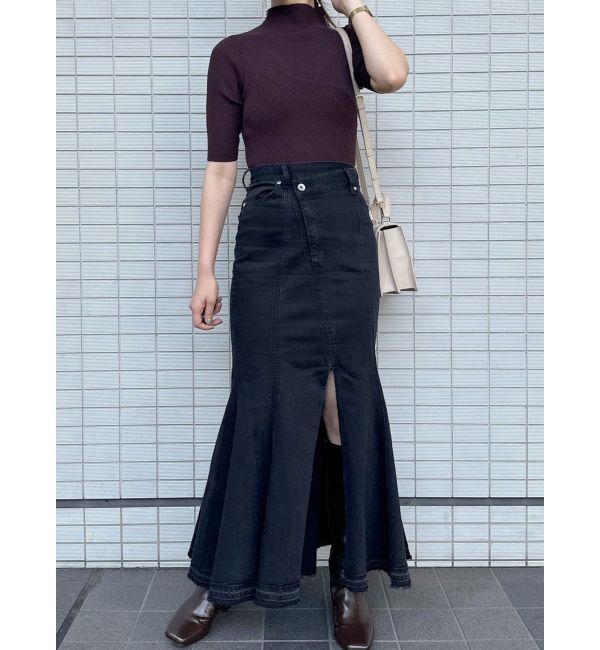 MERCURYDUO「2WAYアシメネックビスチェ風リブニット」|ニット・セーター|