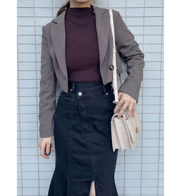 MERCURYDUO「2WAYアシメネックビスチェ風リブニット」|ニット・セーター|