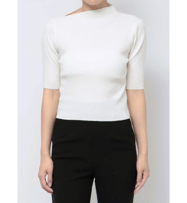 MERCURYDUO「2WAYアシメネックビスチェ風リブニット」|ニット・セーター|