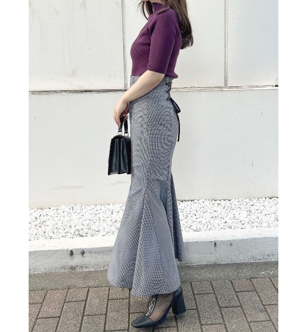 MERCURYDUO「2WAYアシメネックビスチェ風リブニット」|ニット・セーター|