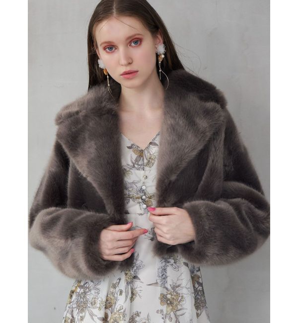 MERCURYDUO「テーラードカラーファーショートコート」|その他|