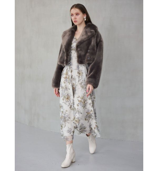 MERCURYDUO「テーラードカラーファーショートコート」|その他|