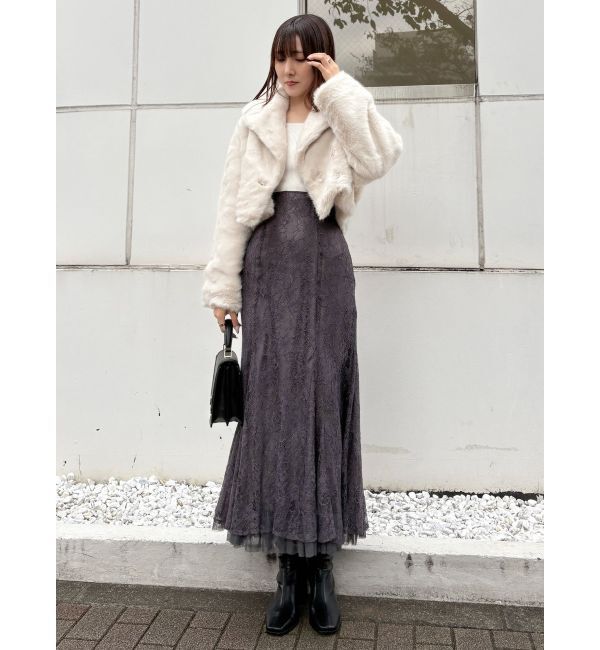 MERCURYDUO「テーラードカラーファーショートコート」|その他|