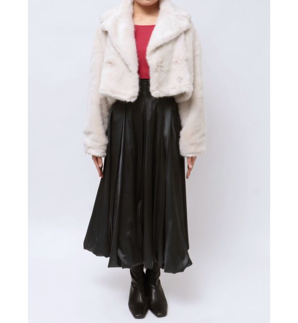 MERCURYDUO「テーラードカラーファーショートコート」|その他|