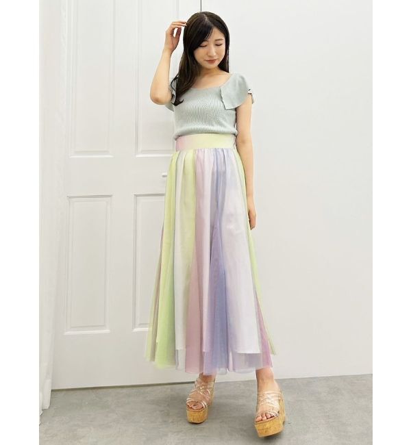 MERCURYDUO「グラデーションチュールボリュームスカート」|スカート|
