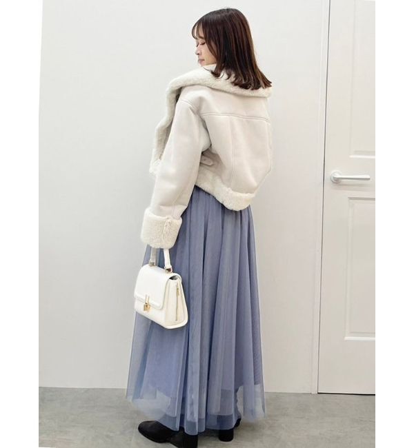 MERCURYDUO「フェイクムートンボンバージャケット」|ライダースジャケット|