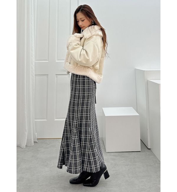 MERCURYDUO「フェイクムートンボンバージャケット」|ライダースジャケット|