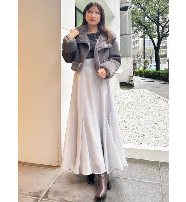 MERCURYDUO「フェイクムートンボンバージャケット」|ライダースジャケット|