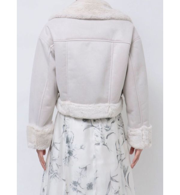 MERCURYDUO「フェイクムートンボンバージャケット」|ライダースジャケット|