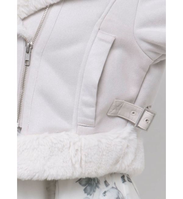 MERCURYDUO「フェイクムートンボンバージャケット」|ライダースジャケット|