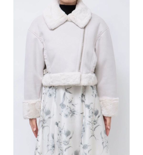 MERCURYDUO「フェイクムートンボンバージャケット」|ライダースジャケット|