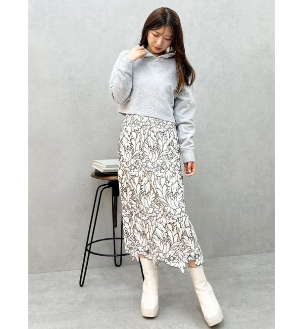 MERCURYDUO「カットワークレースペンシルスカート」|スカート|