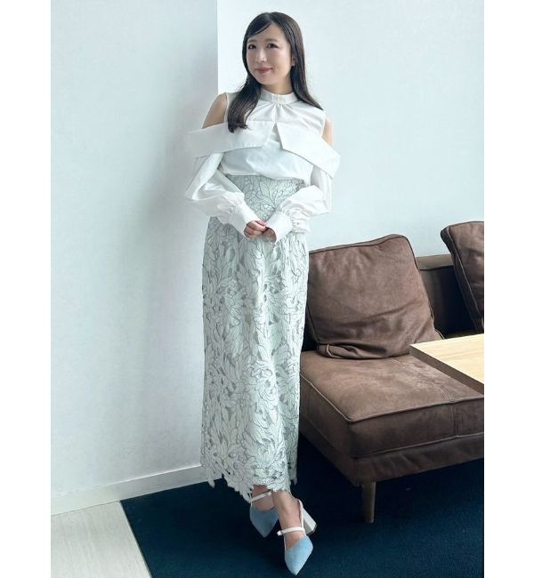 MERCURYDUO「カットワークレースペンシルスカート」|スカート|