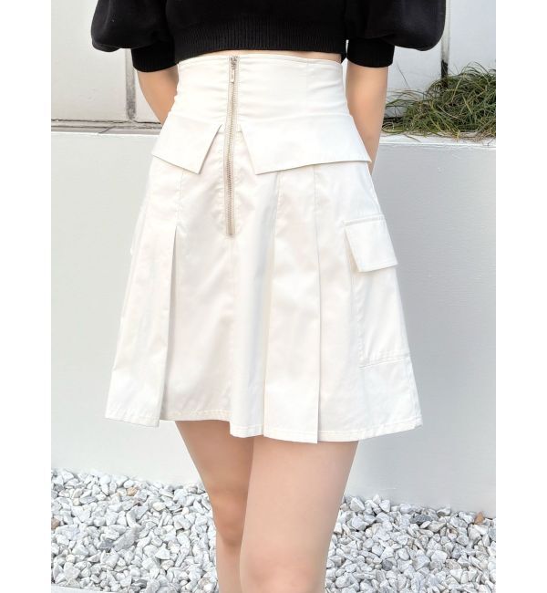 MERCURYDUO「タフタコルセットミニスカパン」|スカート|アイボリー