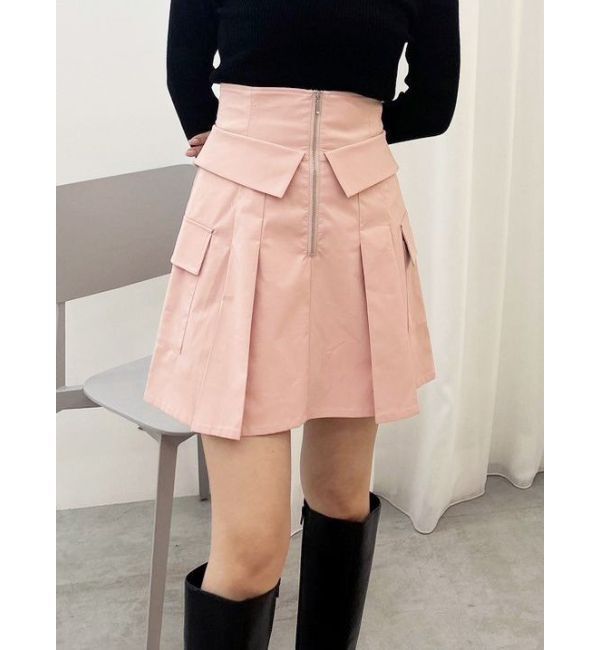 MERCURYDUO「タフタコルセットミニスカパン」|スカート|ピンク